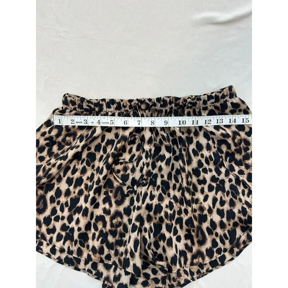 Victorias Secret Pajama Sleep Shorts Cheetah Print XS